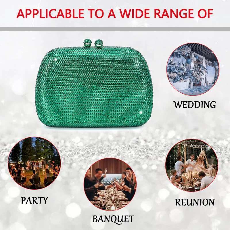 Diamond bag Italy's latest design elegant ladies wedding party dinner gift Crystal gold evening clutch bag designer bag women bag