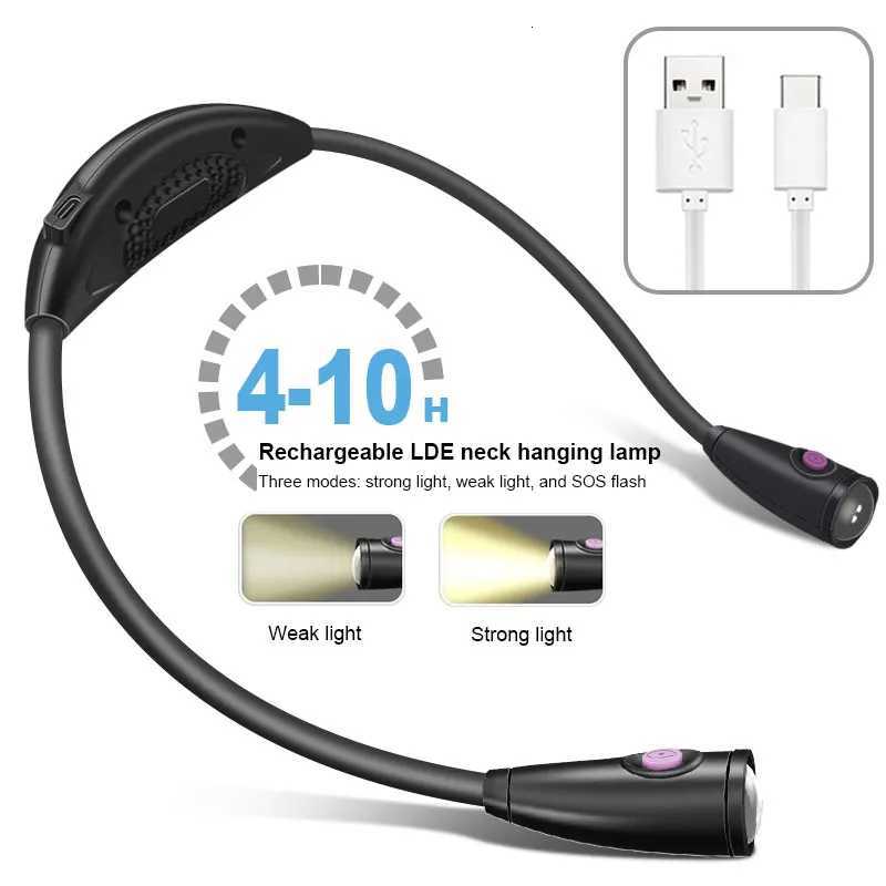 USB LED Neck Book Light for Reading in Bed Dorm Room Lamp for Students Studying at Night M251120