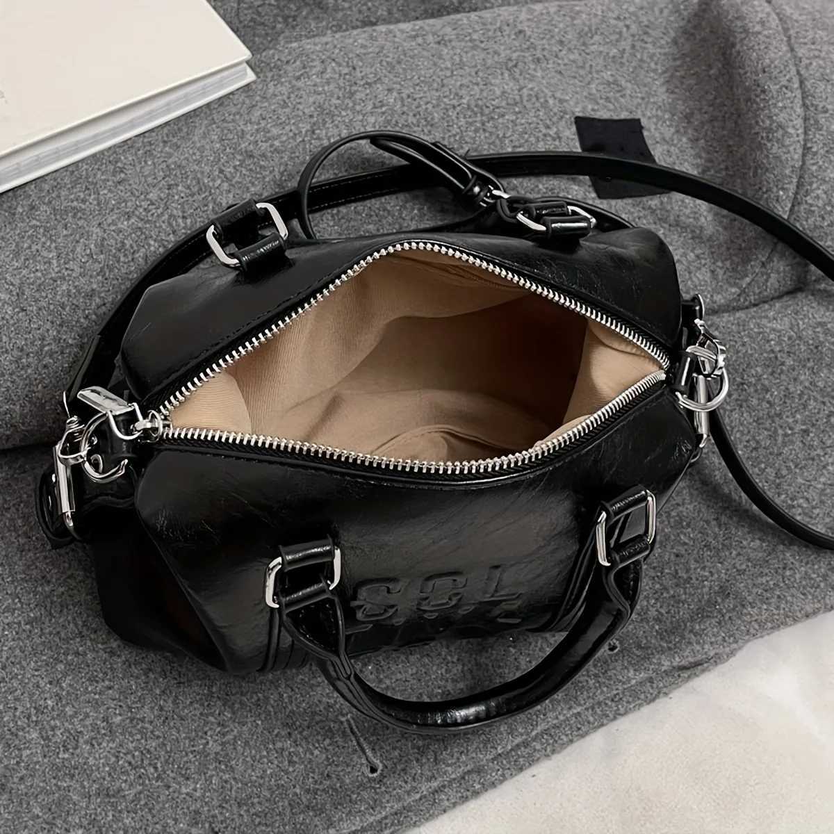 Wens Handbag Crossbody Bag with Adjustable Shoder Strap Zipper Closure Versatile for Work Travel Dating Shopping Y251120