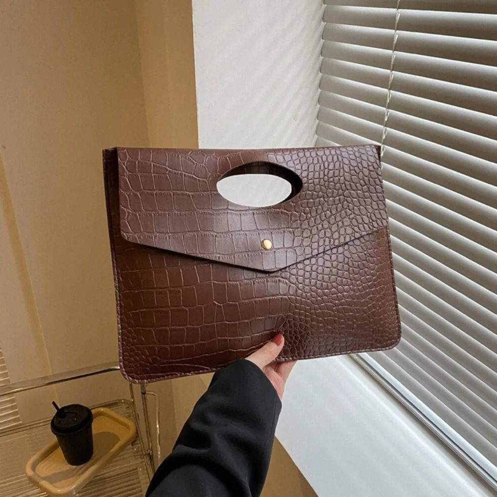 Portable Pu Leather Envelope Night Bag Function Korean Womens Clutch Bag Solid Color Large Capacity Handheld Bag 250418