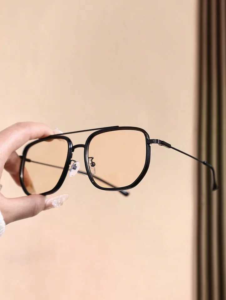 Fashion Orange Pilot Metal Frame Women Sunglasses For Men Daily Life Shades Eyewear Accessories