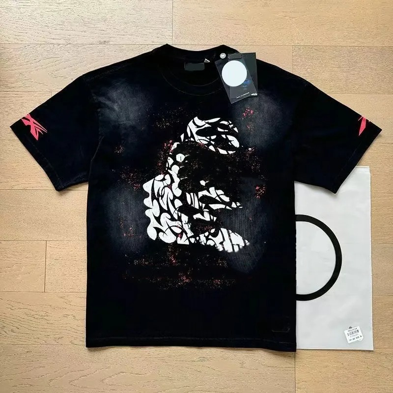 designer t shirt mens tshirt High Quality hoodie Streetwear Hip Hop Fashion polo T Shirt Unisex Shorts Sleeve Tshirts Tops High Street Retro Women T-shirt US SIZE S-XL