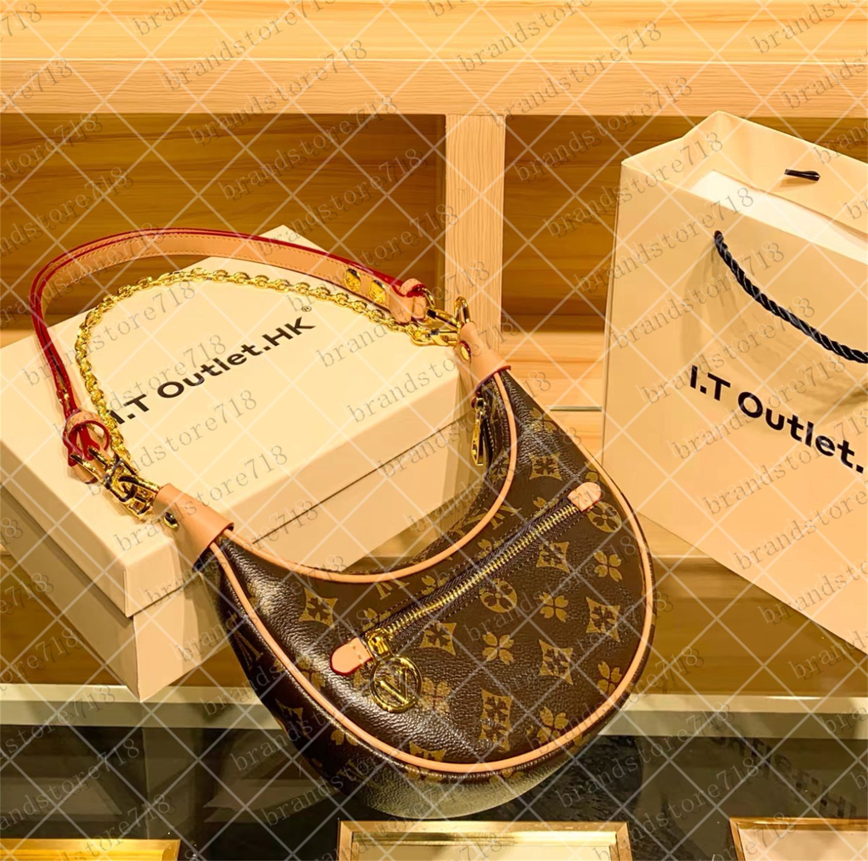 Designer bag Shoulder Bags Diane Crossbody luxury Chain cross body Wallet Women Crescent Bag boulogne purse Chain Handbag loop bag tote the totes 10A lady bag 2025 hot