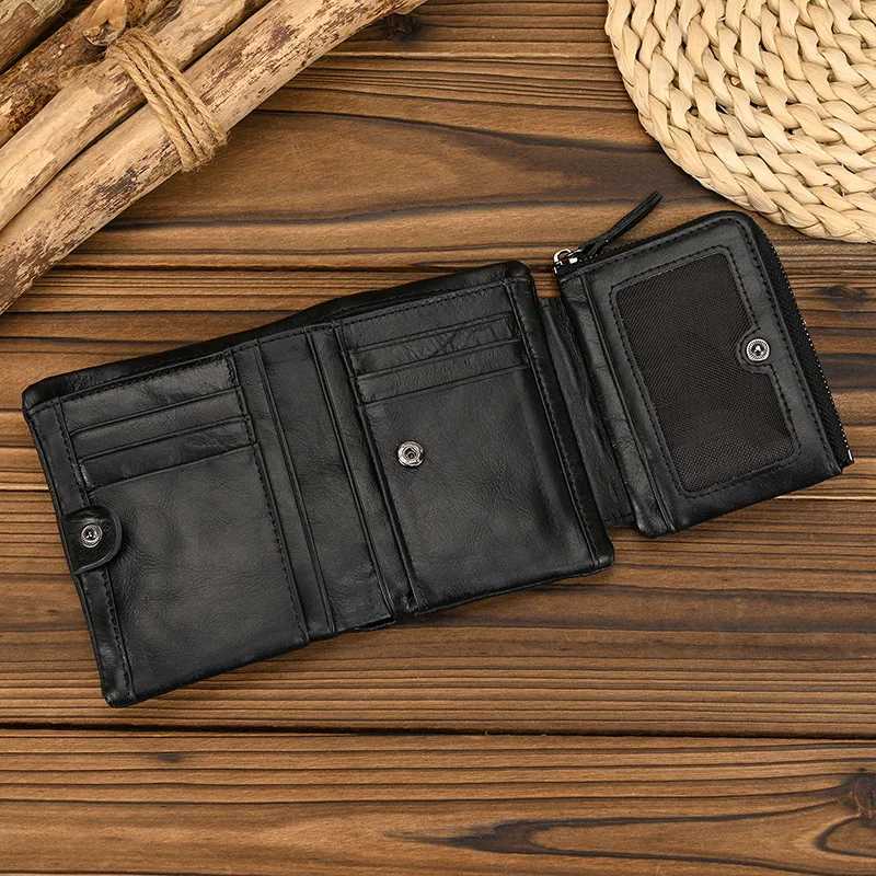 Luxury brand designer wallet mens card holder soft leather short wallet coin credit card mens wallet pocket W250419