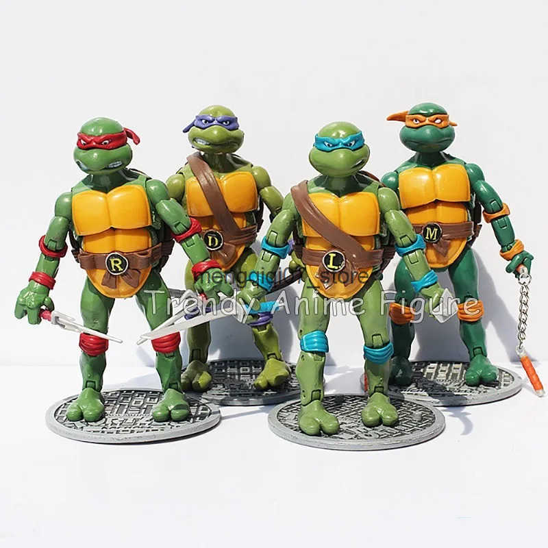 4 pieces/set TMNT turtle action pictures 2012 movie turtle series Michelangelo Donatello Rafael Leonardo 17cm model toy Q250420
