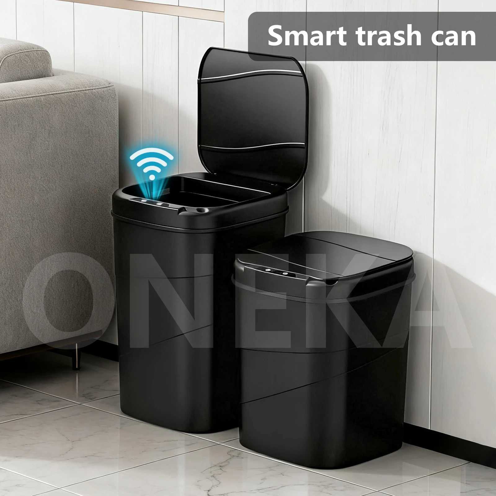 Touchless Auto Closing Smart Sensor Trash Can Battery Powered for Kitchen Bathroom Home and Office C251120