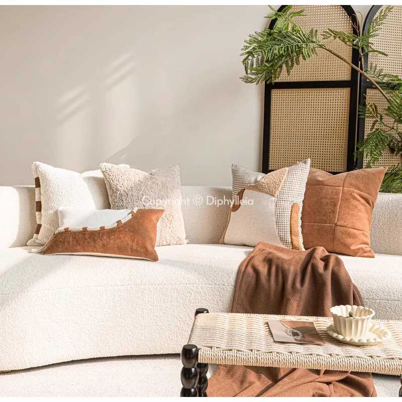 Pillow Case Diphylleia Modern Abstract Design Boho Wabi Sabi Case Luxury Handmade Fancy Cushion Cover Personze Custom Home Decor C251120