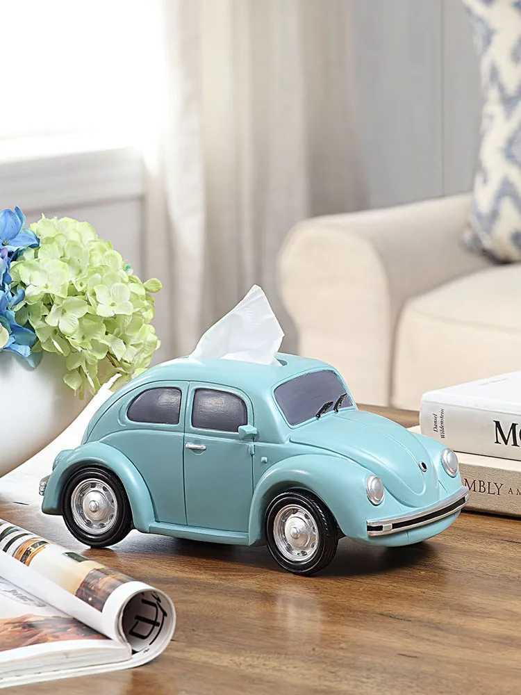 Retro Resin Car Model Desktop Paper Holder Creative Napkin Drawer Design Tissue Box for Office Living Room Home Decor C251120