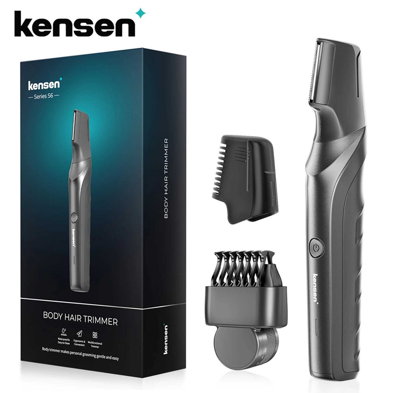 Kensen S6 Electric Hair Trimmer for Men Body Groomer Clipper IPX5 Waterproof Portable Groin Pubic Hair Trimmer Razor For BarberT251120