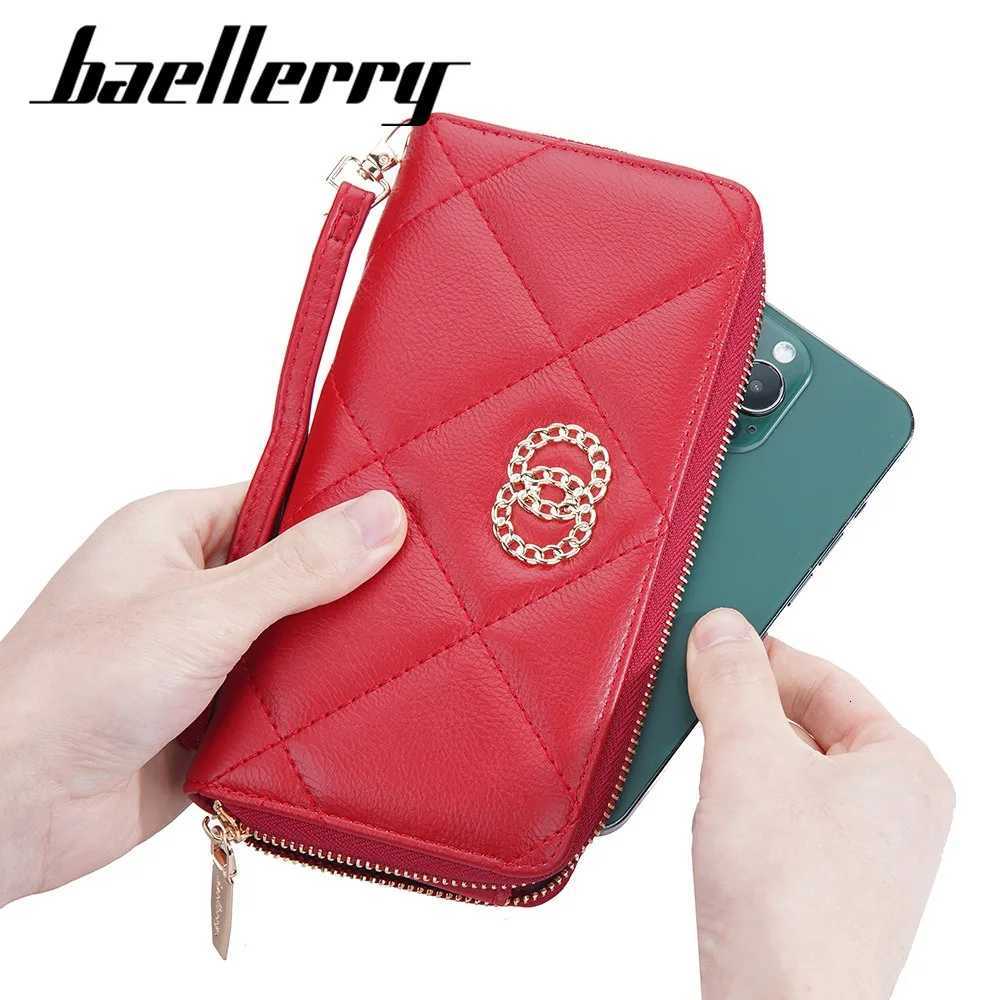 Baellerry Convertible Accordion Wallet Women PU Leather Zip Coin Purse with Detachable Wrist Strap - Large CapacityW251120