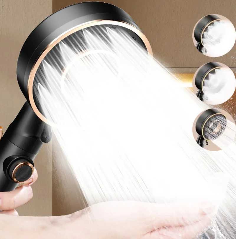 3 Modes Waterfall Large Flow Pressurized Shower Head High Pressure Water Saving One-Key Stop Massage Handheld Bathroom ShowersM251120