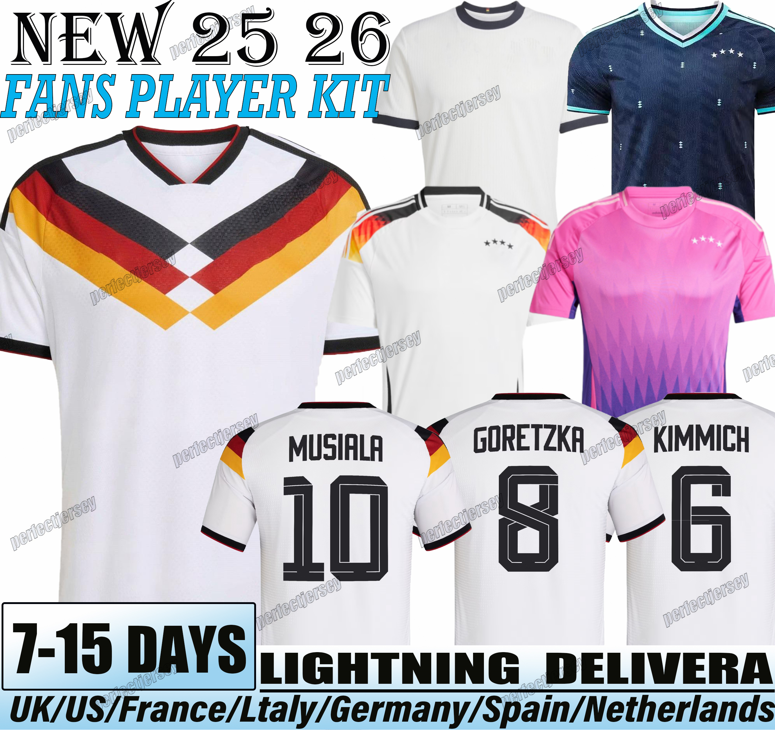 Germany 2026 trikot KROOS Wirtz soccer jersey Gundogan Havertz Musiala Tah RUDIGER Raum MULLER Kimmich football shirt Fans Player Men kids kit