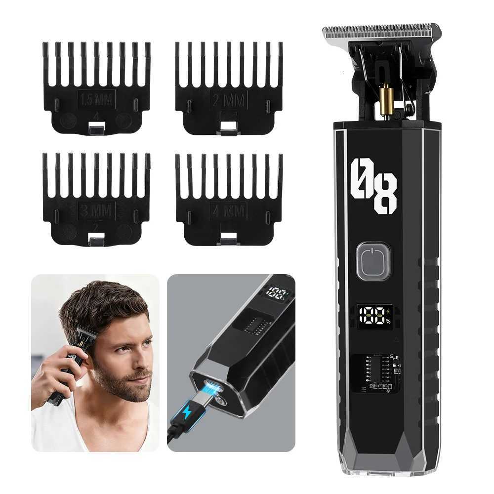 New Electric Hair Clipper LCD Display Hair Trimmer Hair Cutting Barber Machine Beard Cutting Machine for Salon Mens ShaverT251120