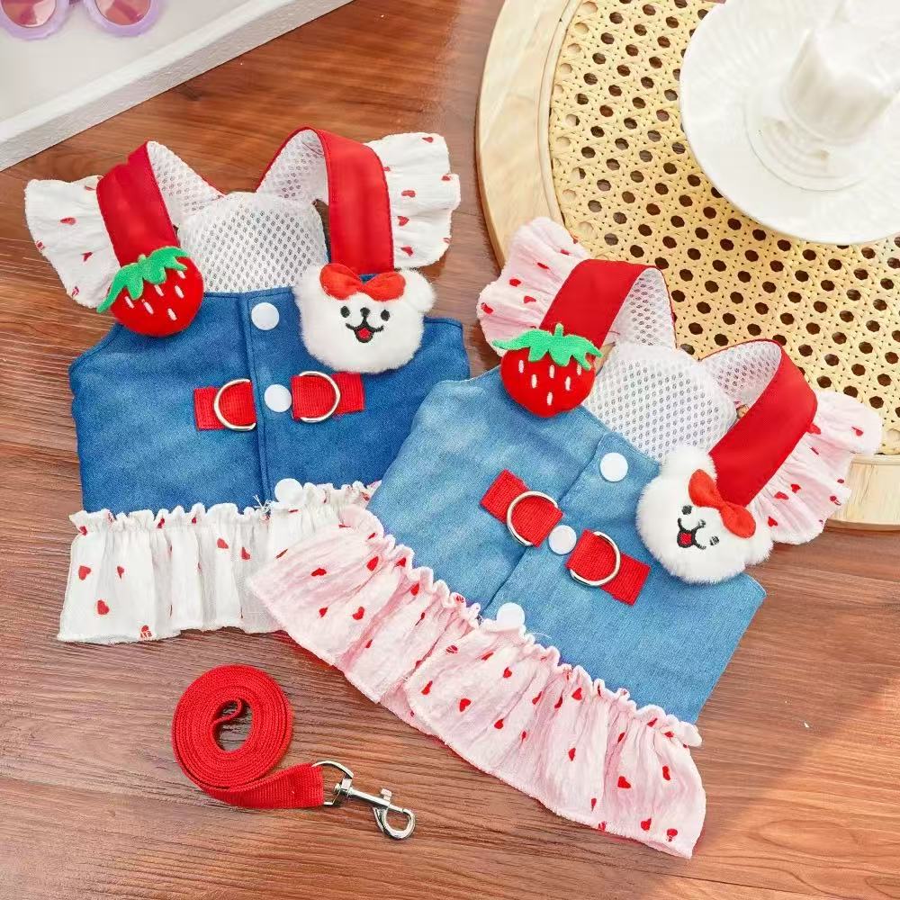 T0012Small dog pet puppy clothes thin section Yorkshire schnauzer Bichon Teddy Pomeranian Corgi Shiba Inu French Bulldog