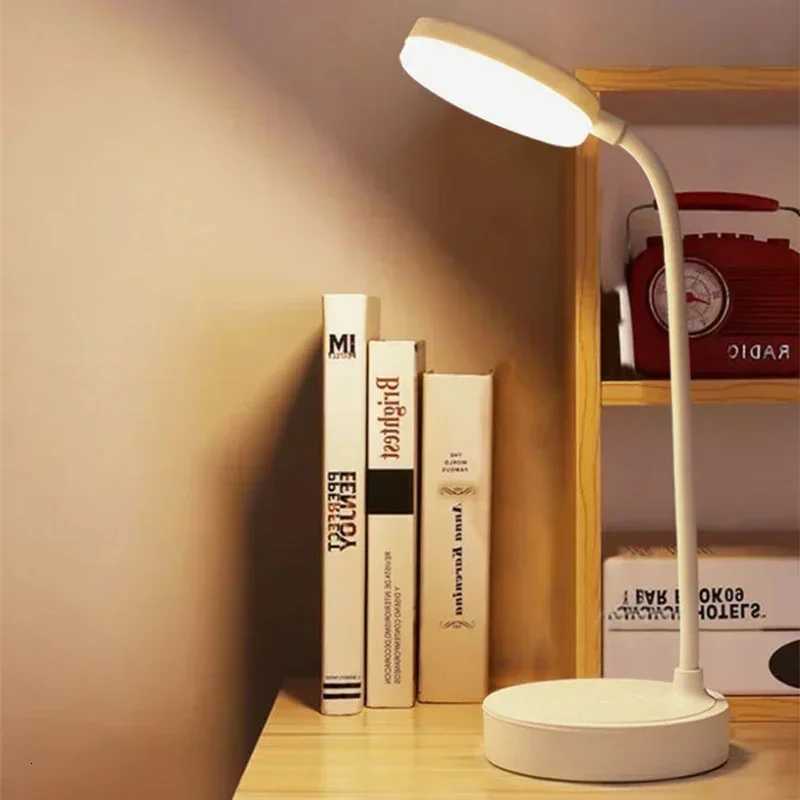 Table Lamp USB Plug Rechargeable Desk Lamp Bed Reading Book Night Light LED 3 Modes Dimming Eye Protection Light Bedside Lamp M251120