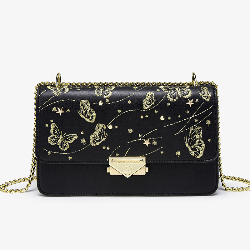 LORDLY KNACK Designer Bag Butterfly Embroidery Thread Chinese Style Light Luxury Women's Bag Fashion Versatile Shoulder Bag
