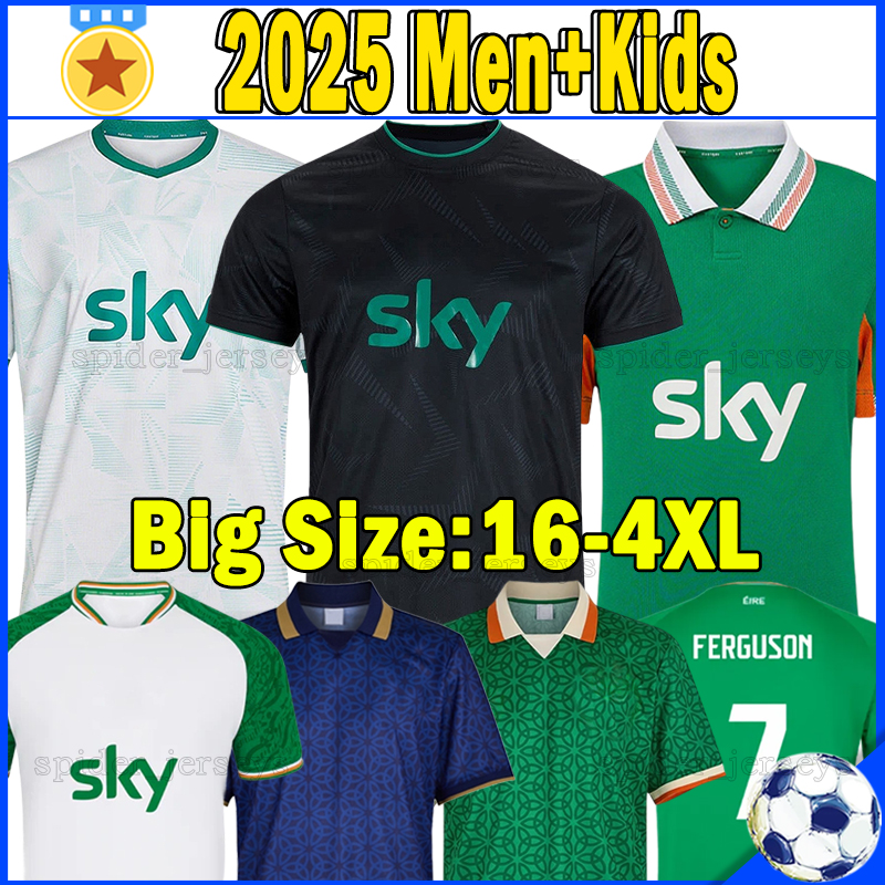 XXXL 4XL 25 26 Ireland PARROTT Soccer Jerseys IDAH KENNY AZAZ SCALES Football Shirts 2025 2026 Republic of Ireland national football team Men Uniforms kids kits sets