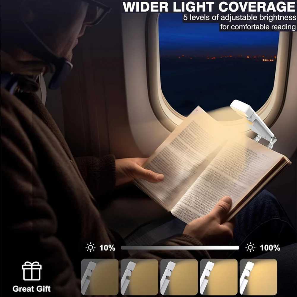 Reading Light Book Lights for Reading in Bed Rechargeable Reading Lamp with 3 Color Mode 5 Brightness for Kids Nighttime Readers M251120