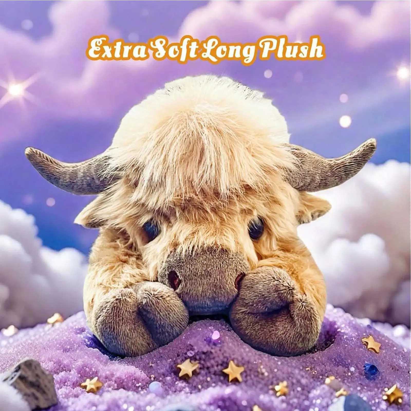 45cm Kaiis Cow Plush Pillow Sleeping Companion Stuffed Animal Pillow Doll Creative Weighted Cow Plush Toy Home DecorXJ251120