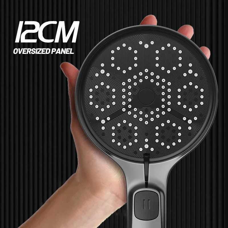 Large Panel Shower Head 3 Modes Adjustable High-Pressure Shower Head One Click Stop Water Fall Resistance Bathroom AccessoriesM251120