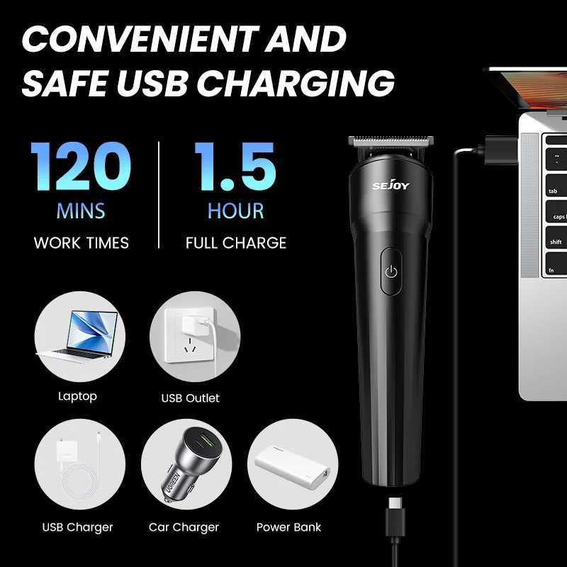 Sejoy 3 IN 1 Electric Hair ClipperBeard Trimmer Multifunctional Body Hair Trimmer for Men Rechargeable Waterproof Hair CuttingT251120