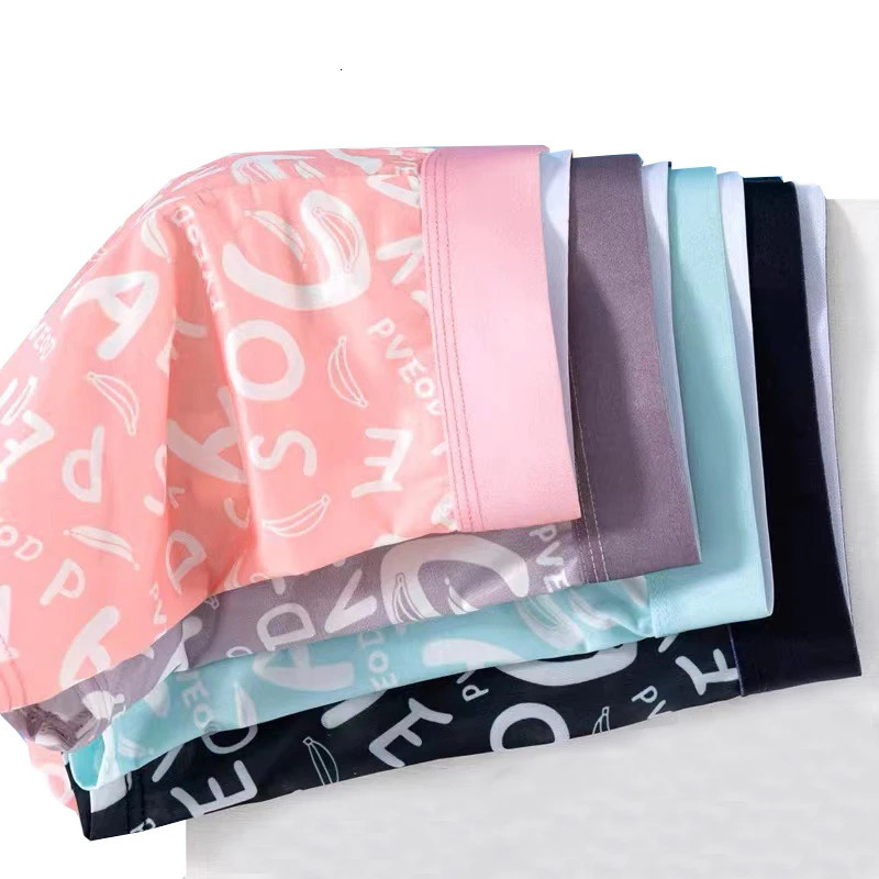Mens underwear ice silk summer slim fit flat angle pants young antibacterial sports quarter mid waist mens boxer 250417