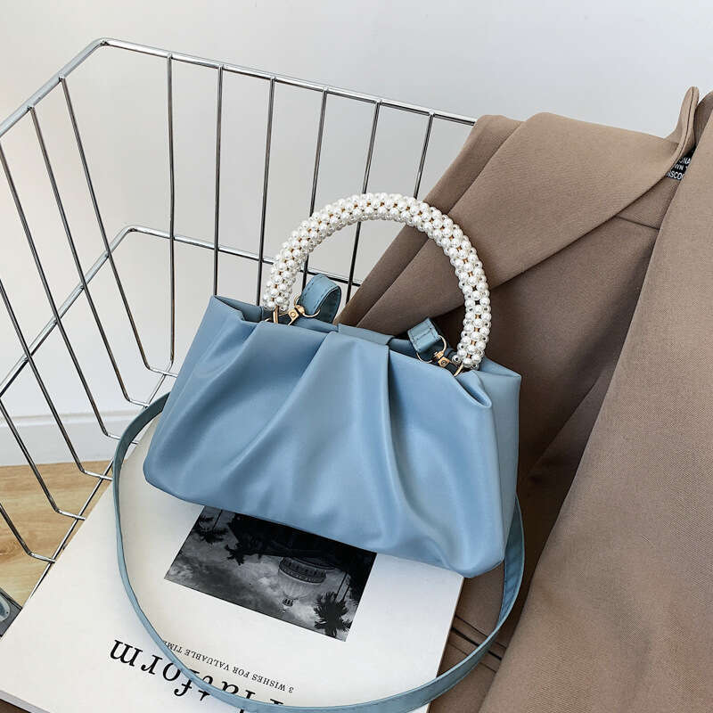 Solid Color Women's 2022 Summer New Cloud Fashion Soft Free shipping Surface Handbag Simple Stylish Shoulder Crossbody Bag