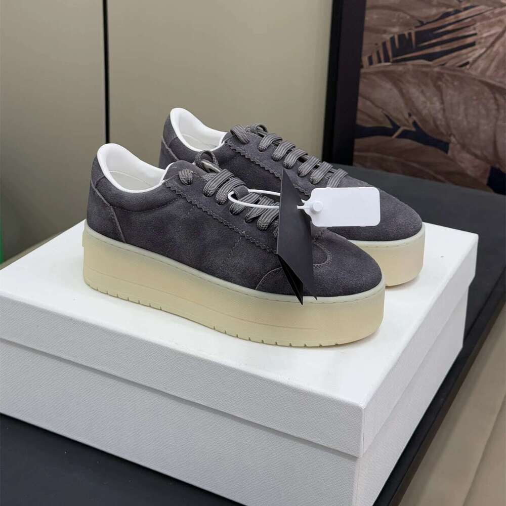Women Size35-41 Natural Cow Suede Sneakers Flat Platform Sports Leisure Flats Round Toe Designer Shoes atillas De Mujer