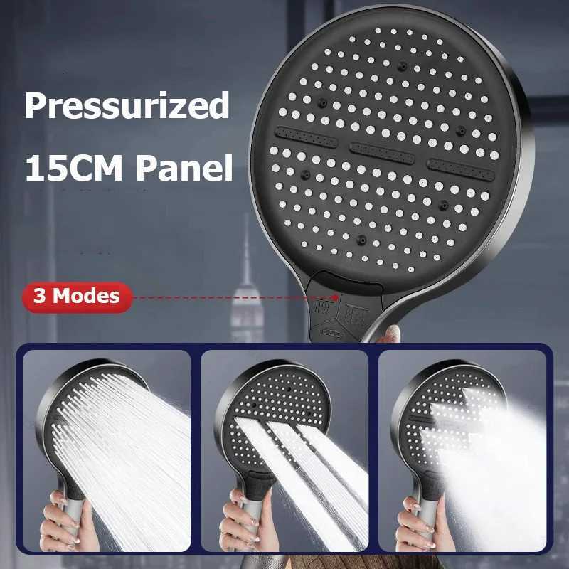 High Pressure Shower Head for Bathroom 15CM 3 Modes Adjustable Spa Spray Nozzles Rainfall Showerhead Faucet Mixer AccessoriesM251120