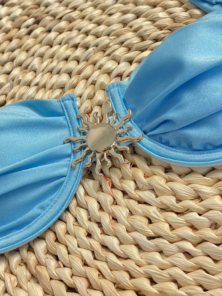 DEBAIOR Sexy Sun 3Piece Bikini 2025 Womens Swimsuit Black Swimsuit Brazilian Bikini Set Biquini Womens Swimsuit Beach Wear 250414Z