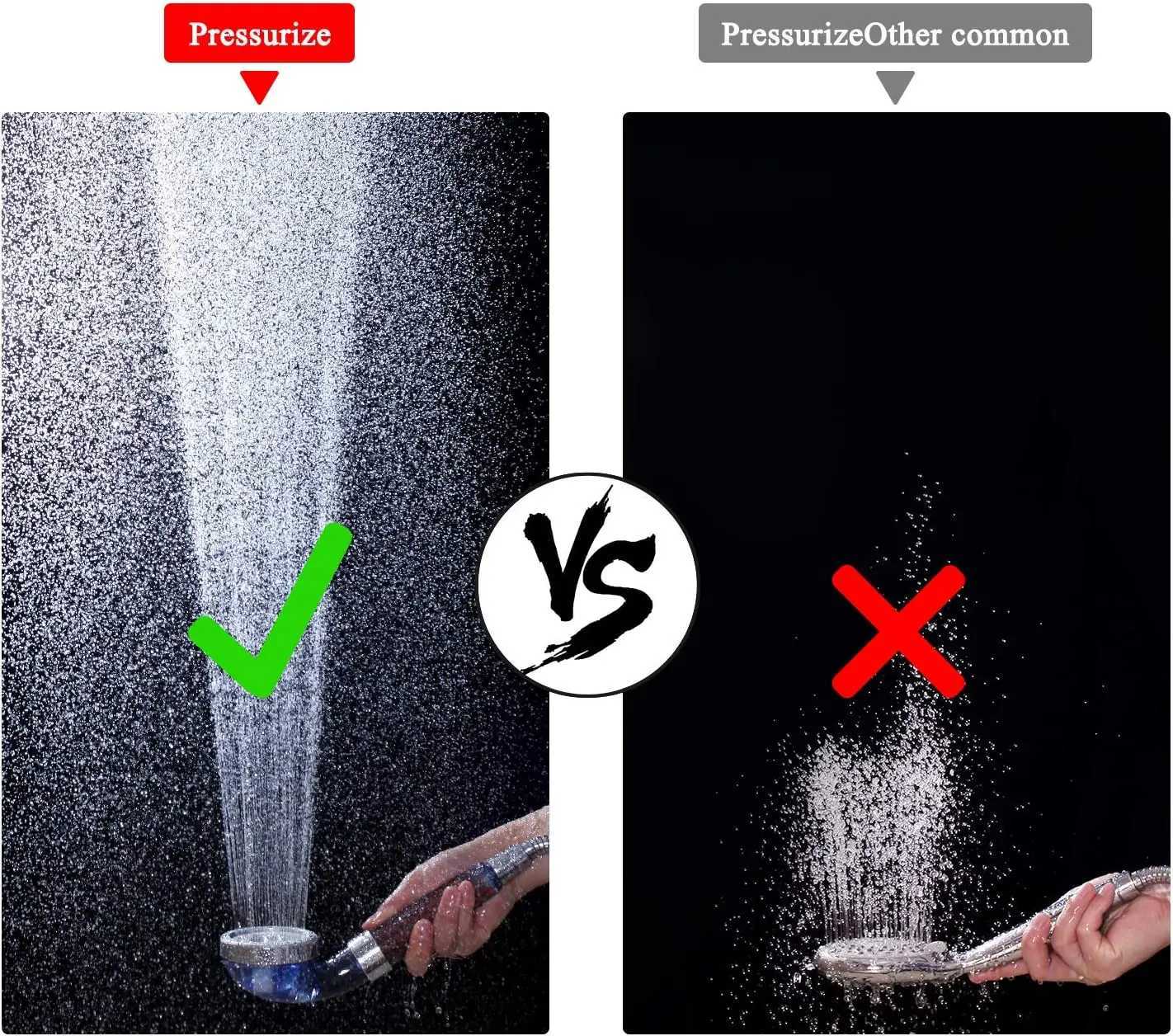 Zloog Bio-active Stones Bathroom Showerhead Mineral Balls Filter Shower High Pressure Sprinkle Handheld 3 Modes SPA Shower HeadM251120