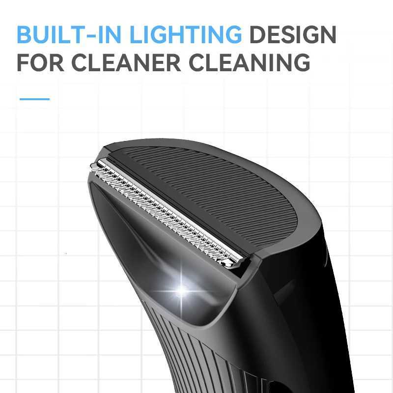 Kemei multi-function body hair trimmer private sideburns hair clipper LCD screen USB charging base KM-1848T251120