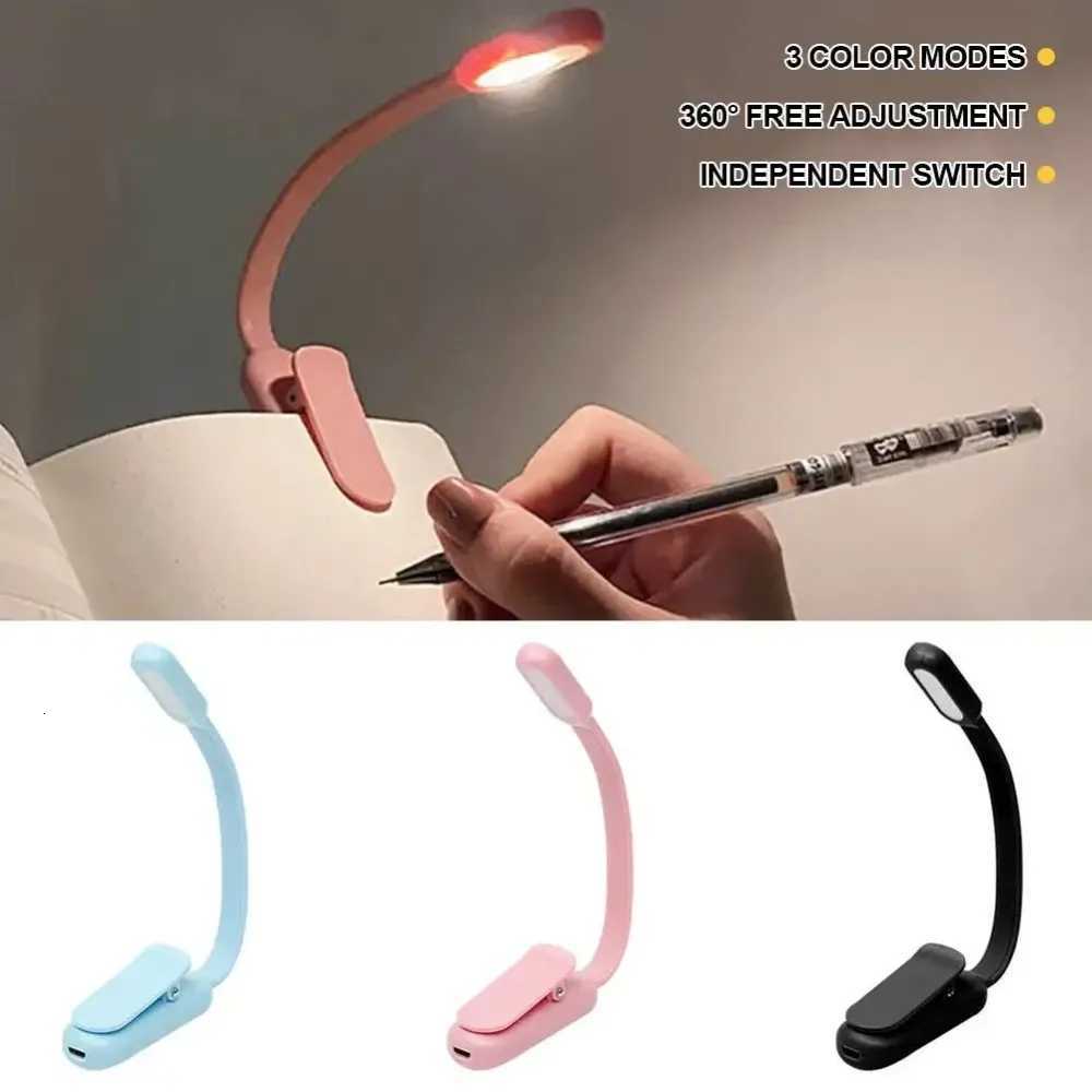 LED Desk Lamp Mini Book Light 3 Brightness Levels USB Rechargeable Clip On Study Lamp for Bedroom Dormitory Travel Reading M251120