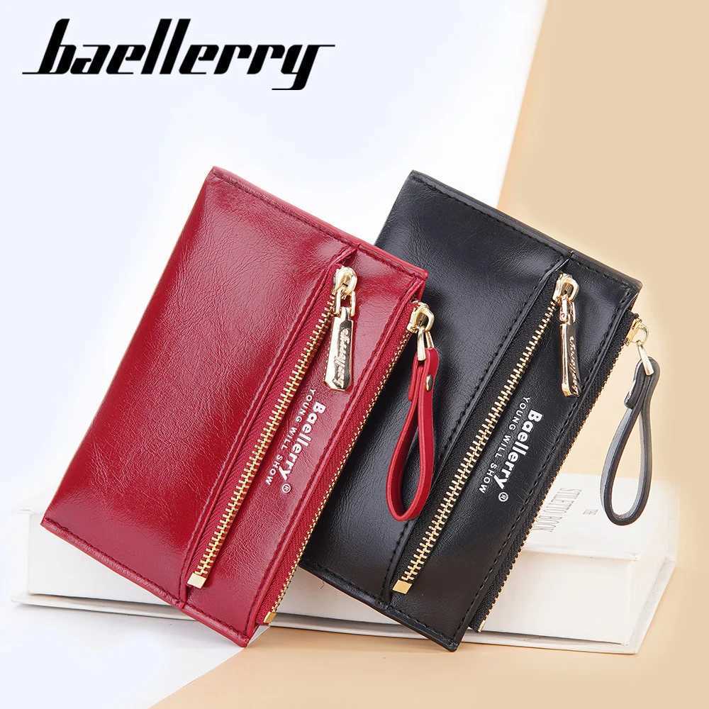 Baellerry RFID Blocking Card Holder Wallet for Women Compact Organizer Zipper Pouch with Multiple Slots for Cards Cash CoinW251120