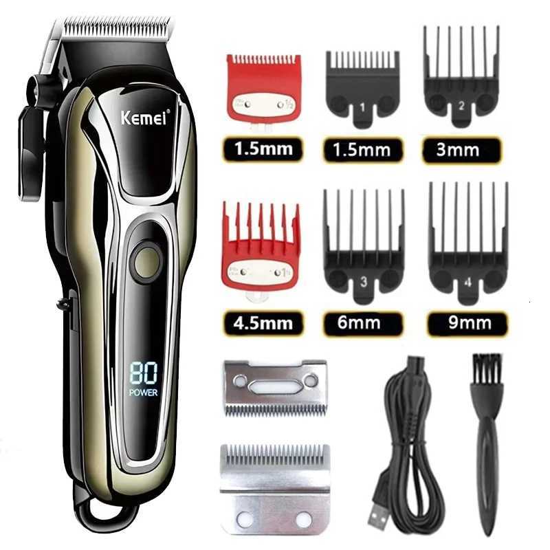 Kemei Km-PG1990A Rechargeable Hair Clipper Professional Cordless Hair Trimmer Mens Hair Cutting Machine Barber Hair ClippersT251120