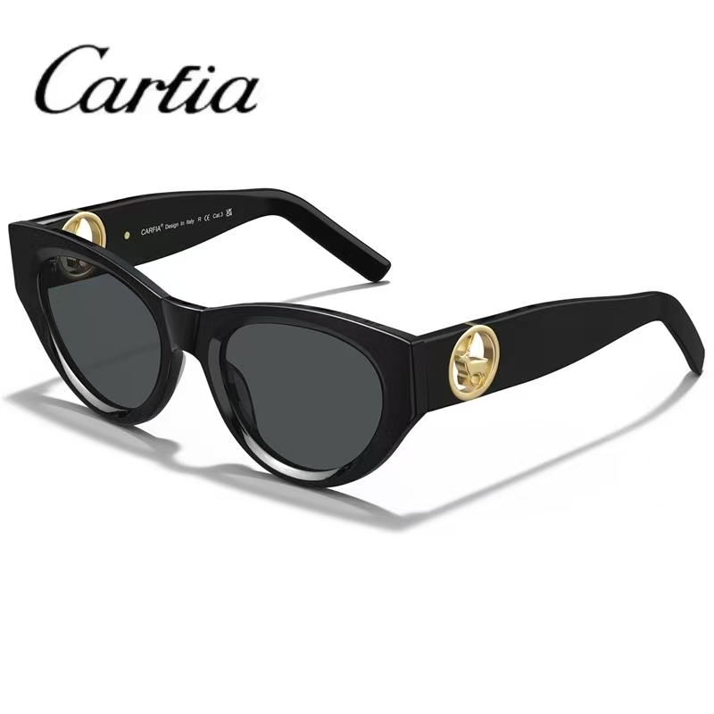 CARFIA Trendy Women's CatEye Sunglasses - Bold Style with Designer Finish, Polarized UV400 Protection with box