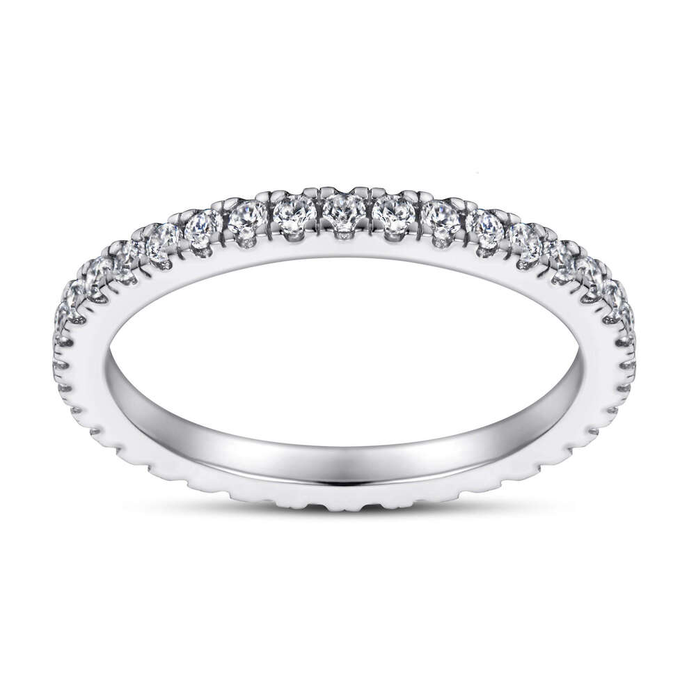 Men and women engagement and wedding ice out vvs Mosan stone set sterling silver rings Free shipping