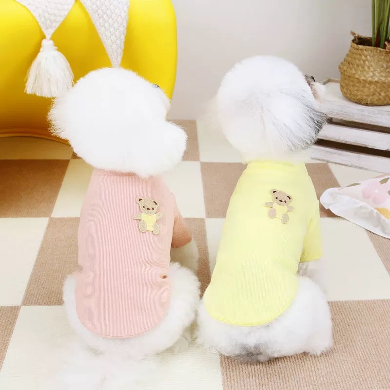 T0002 Spot pet summer cat and dog clothes pet dog clothes vest T-shirt summer 24 Yang Yang bear T-shirt