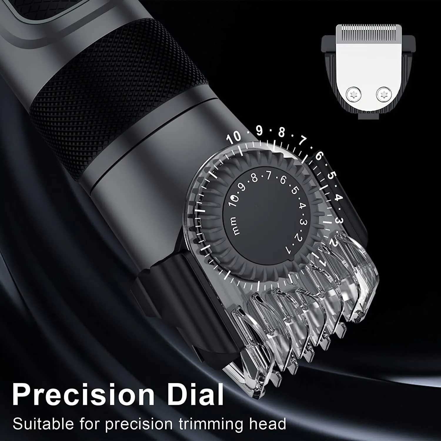Professional Beard Hair Trimmer Adjustable Facial Body Hair Clipper Men Electric Haircut Machine Rechargeable Barber TrimerT251120