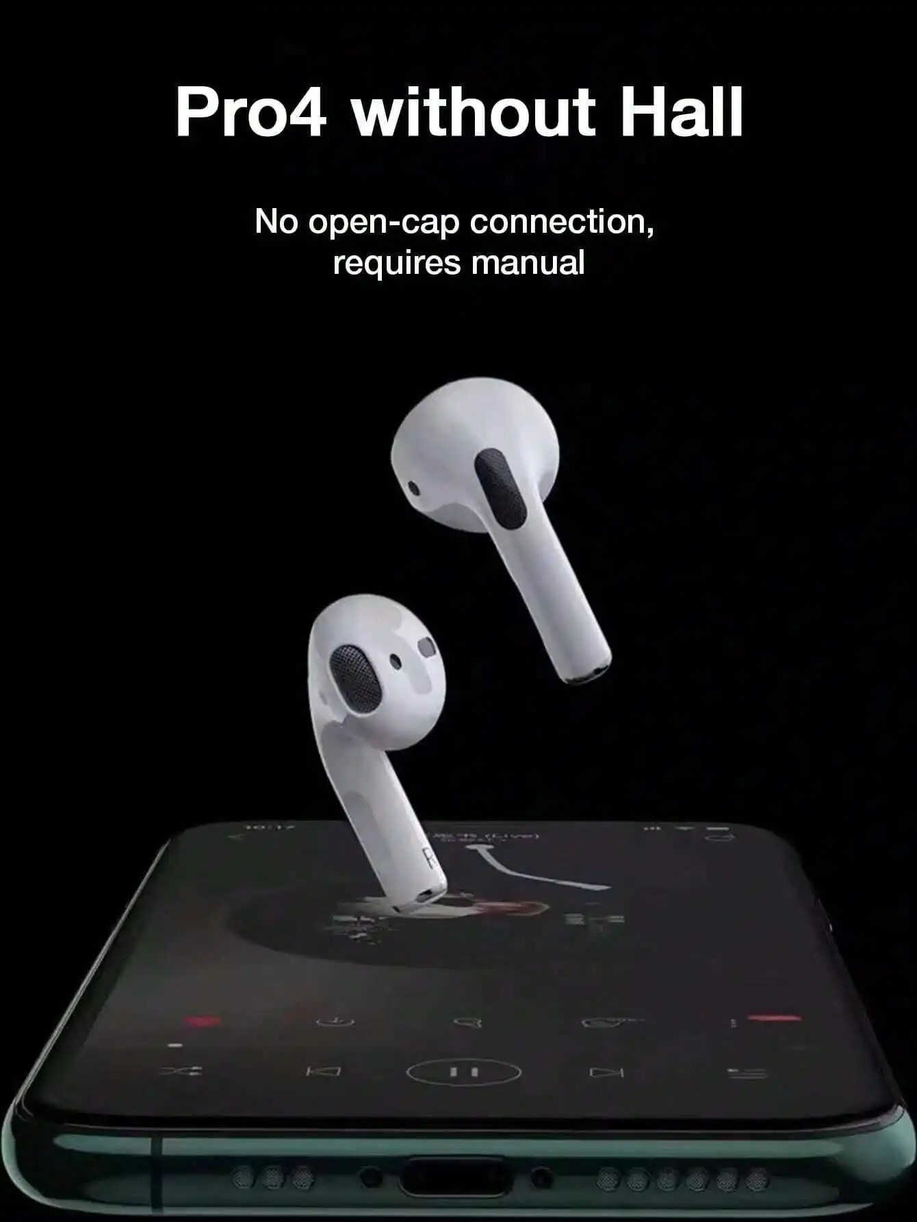 Pro4 wireless earphones 2024 wireless earphones Hifi stereo earphones with Enc noise cancelling microphone long playback time in the earphones z250420
