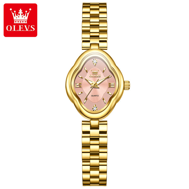 OLEVS Ms. Ou Offers A Watches Men Designer Brand-new Oval-shaped Retro Quartz Small Gold Watch That Is Waterproof And Luminous A Women's Watch Wi