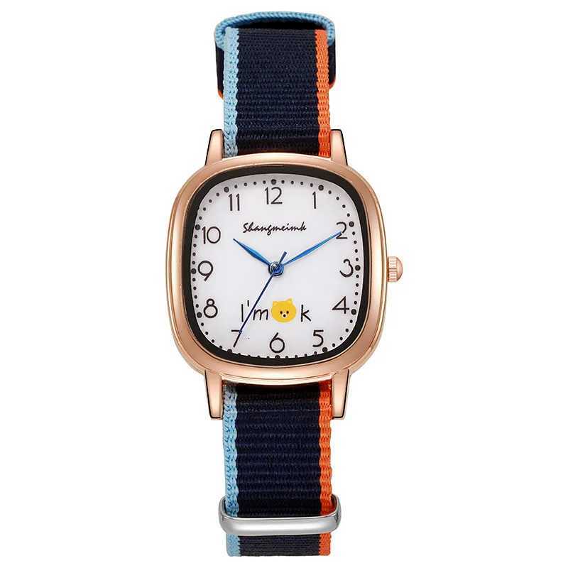 New Fashion Luxury Children Cartoon Watch Woman Canvas Strap Fabric Watch For Ladies Quartz Watches Reloj Mujer Kids Girls ClockXJ251120