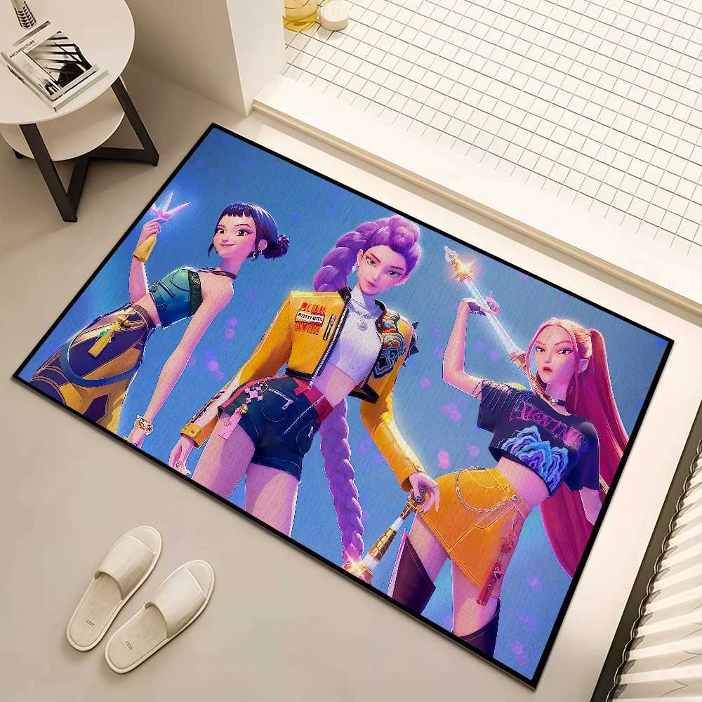 anime cool art k-kpopS d-demon h-hunters small Rug Carpet Home Decor luxury Bedroom Mat Hallway Balcony Entrance Doormat DecorationM251120