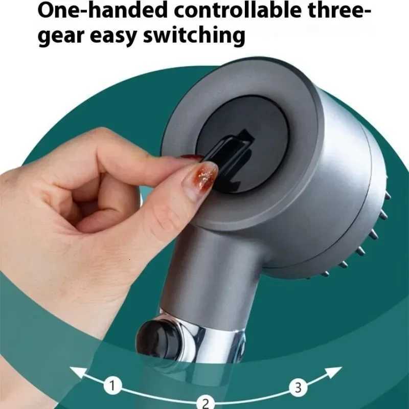 Powerful Supercharged Shower Head with Four - in - One Functions of Showering Bathing Filtering and Spraying for Bathroom DecorM251120