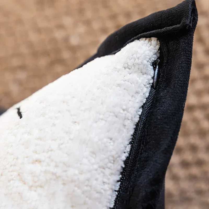 Pillow Case French Retro Branch Embroidered Cushion Cover Black and White Light Luxury Waist Cover Home Sofa Bedside Waist case C251120