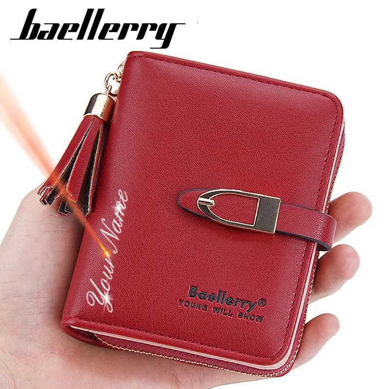 Baellerry New Short Women Wallets Name Engraving Zipper Organ Card Bag Wallet For Girls Quality Card Holder Brand Female PurseW251120