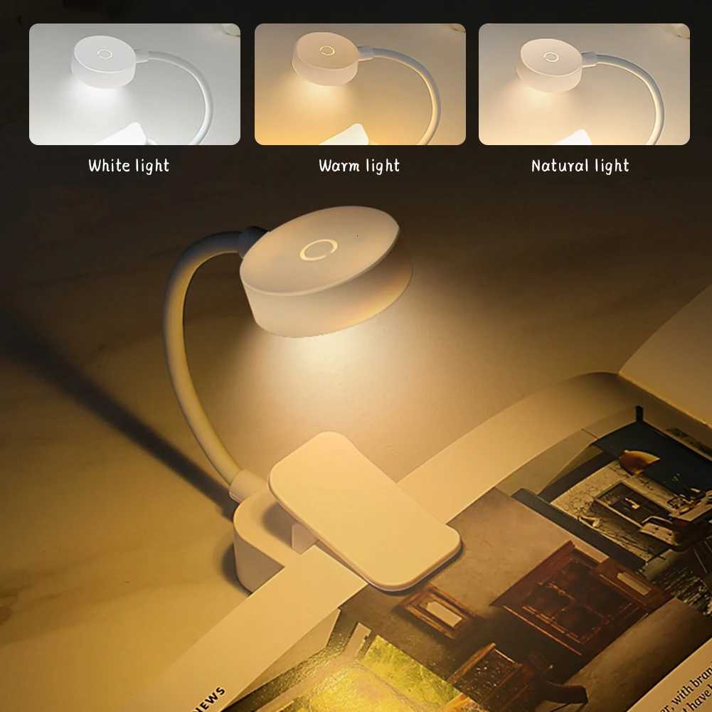 Eye Protection LED Book Light Clip-On Desk Lights Flexible Reading Lamp Adjustable Battery Powered For Bedroom Studying Lighting M251120