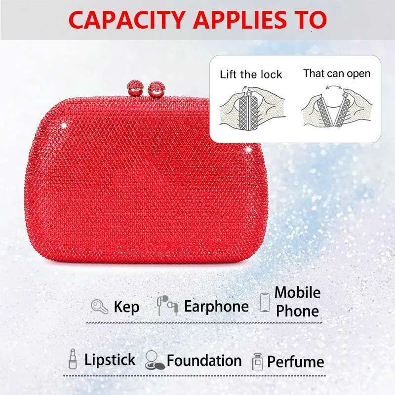 Diamond bag Italy's latest design elegant ladies wedding party dinner gift Crystal gold evening clutch bag designer bag women bag