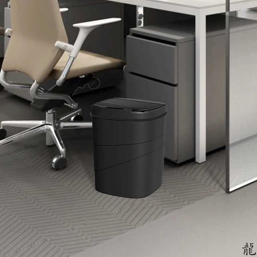 Smart Sensor Touchless Automatic Closing Trash Can Battery Powered for Bathroom House Office C251120