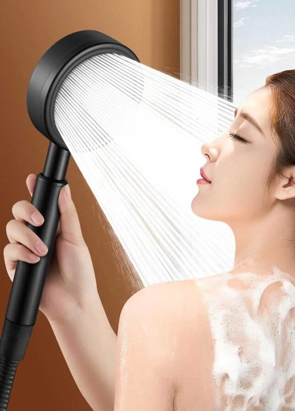New SUS304 Stainless Steel Bathroom Handheld Shower Head High Pressure Water Saving Sprayer Nozzle Supercharged Rainfall ModesM251120
